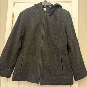 St. John's Bay Black wool Hooded Jacket